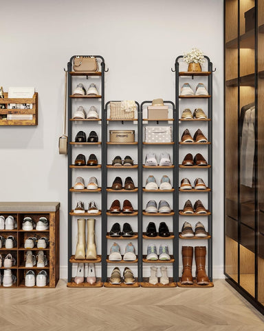 Hzuaneri shoe rack full-height tower maximizes vertical storage capacity.