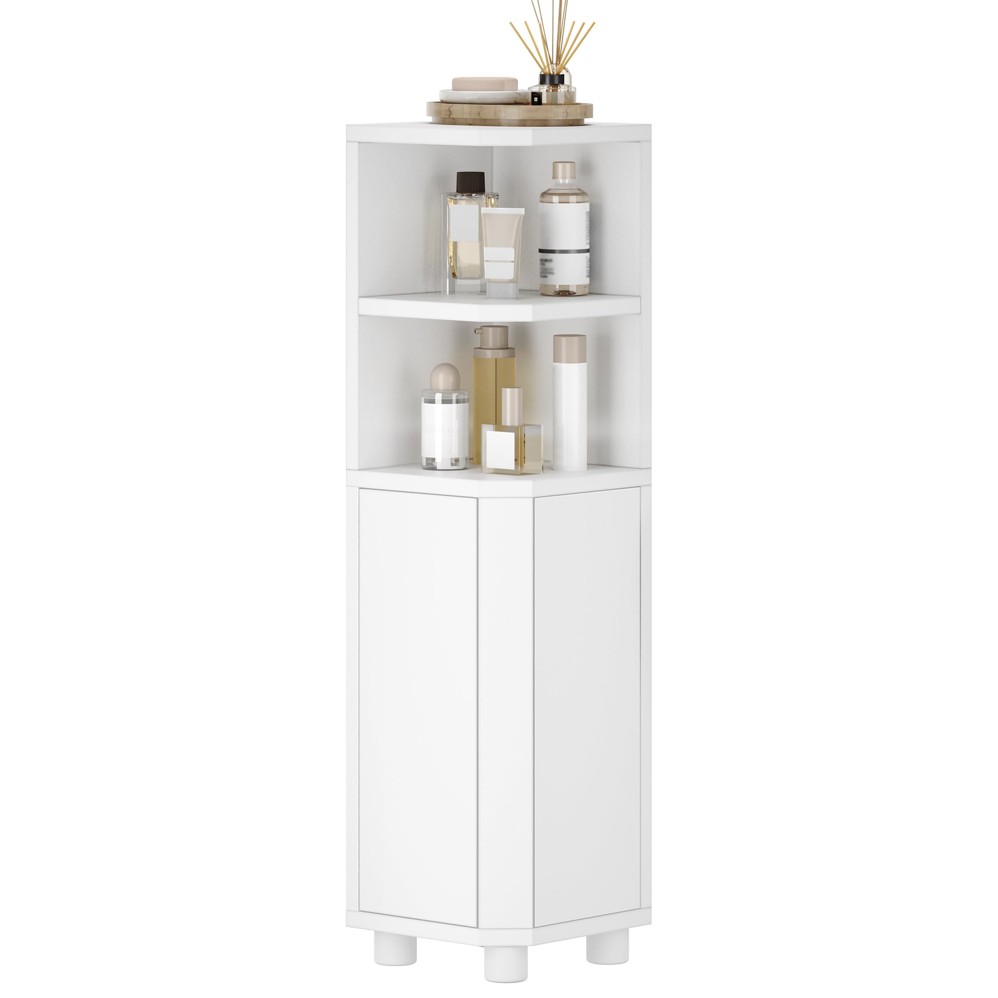 Hzuaneri storage towels and toiletries stay tidy with partitioned shelves.