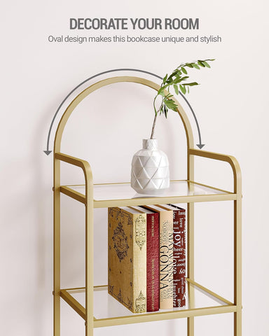 Hzuaneri sturdy steel frame supports books and decor securely.