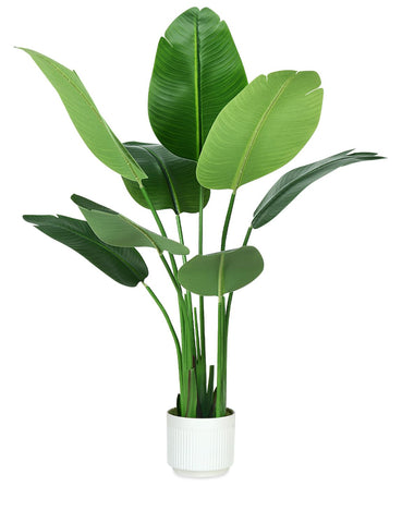 HZXGCP Bird of Paradise leaves close-up showing realistic texture for indoor decor.