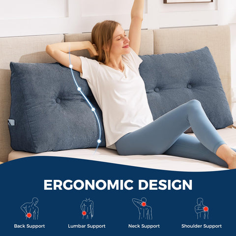 IASEAHK headboard pillow backrest for reading in bed or on the sofa