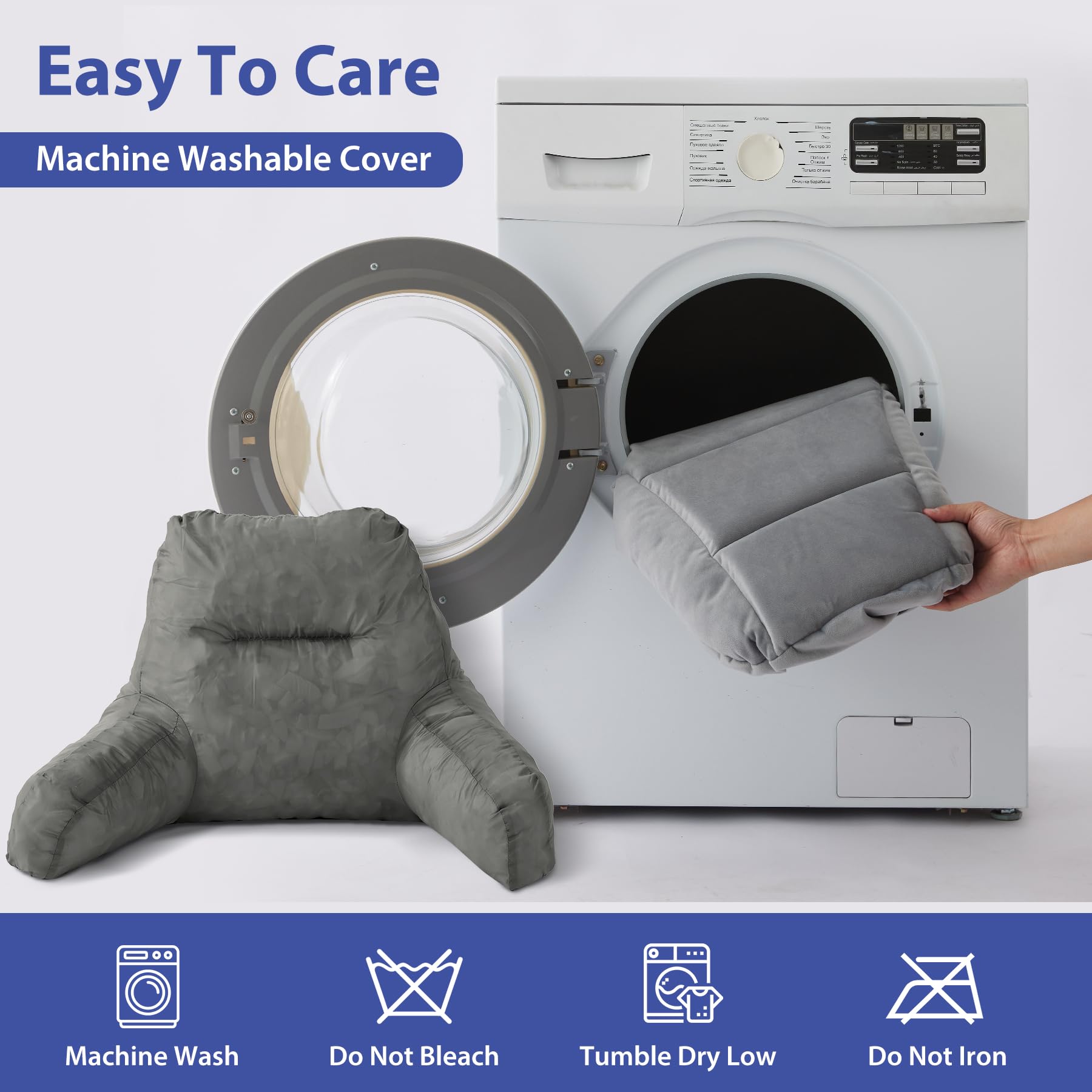 IASEAHK Reading Pillow versatile for bed, sofa, or floor use.