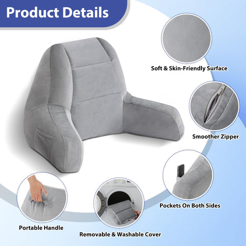 IASEAHK Reading Pillow carrying handle for portable use.