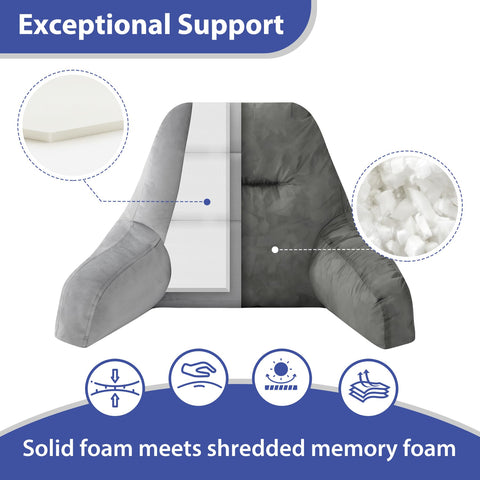 IASEAHK Reading Pillow velvet cover provides a soft, skin-friendly touch.