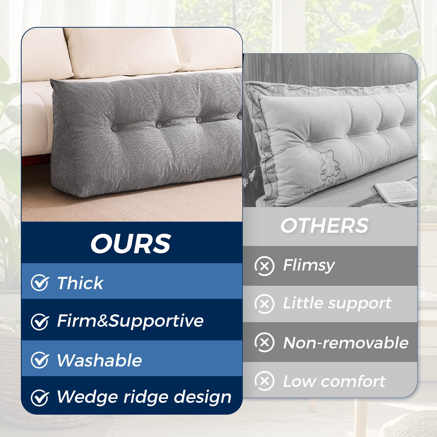 IASEAHK removable cover bed pillow is easy to clean