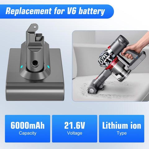 Ibanti V6 battery front view highlights compact design for simple replacement