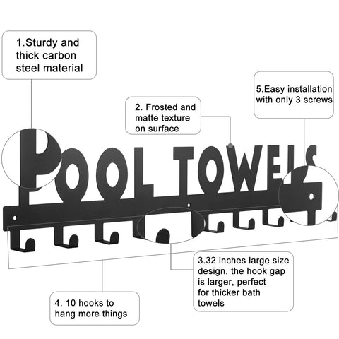 IBosins 32-inch towel rack provides extra width for larger towels.
