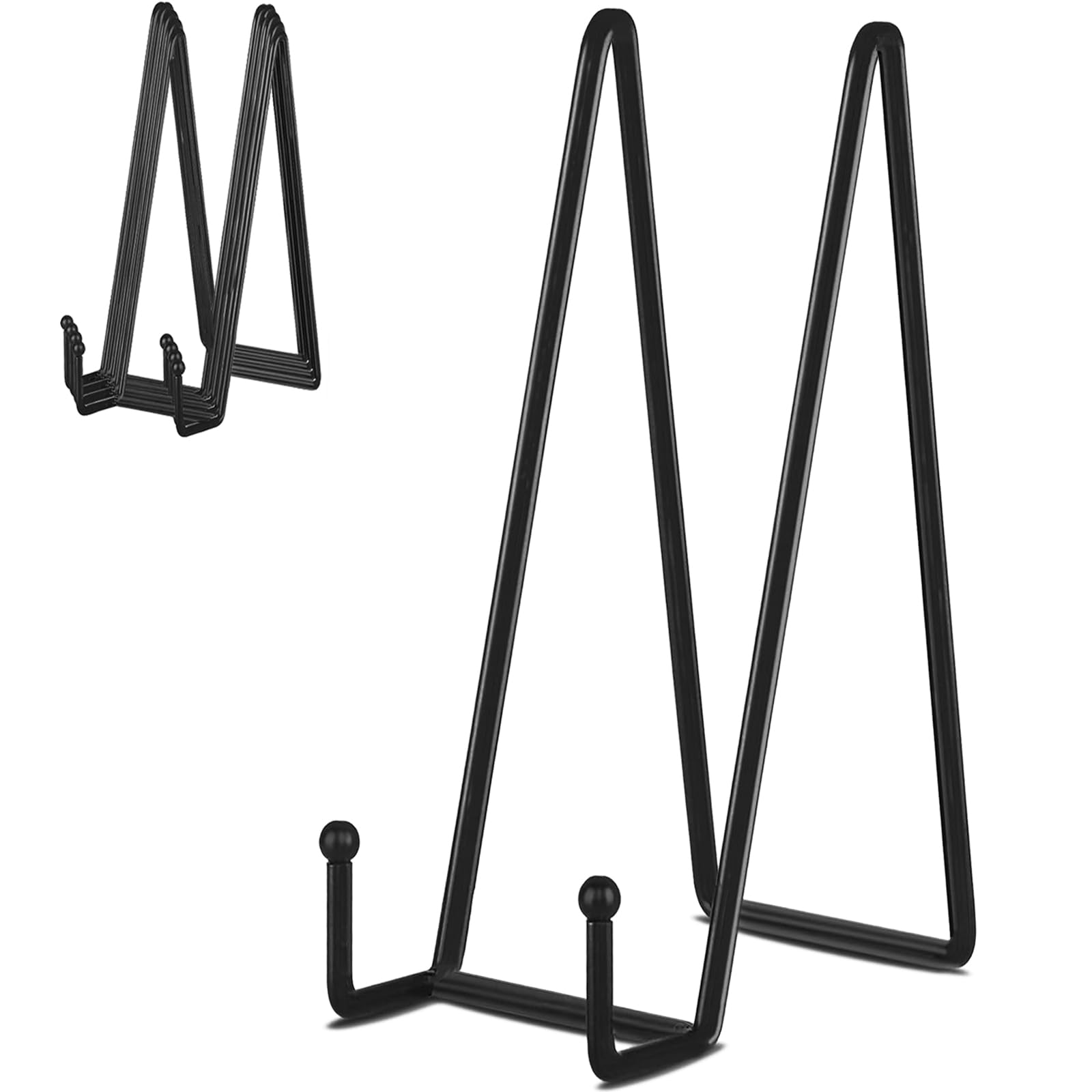 IBosins 12-inch plate holder display stand in black for photos and plates.