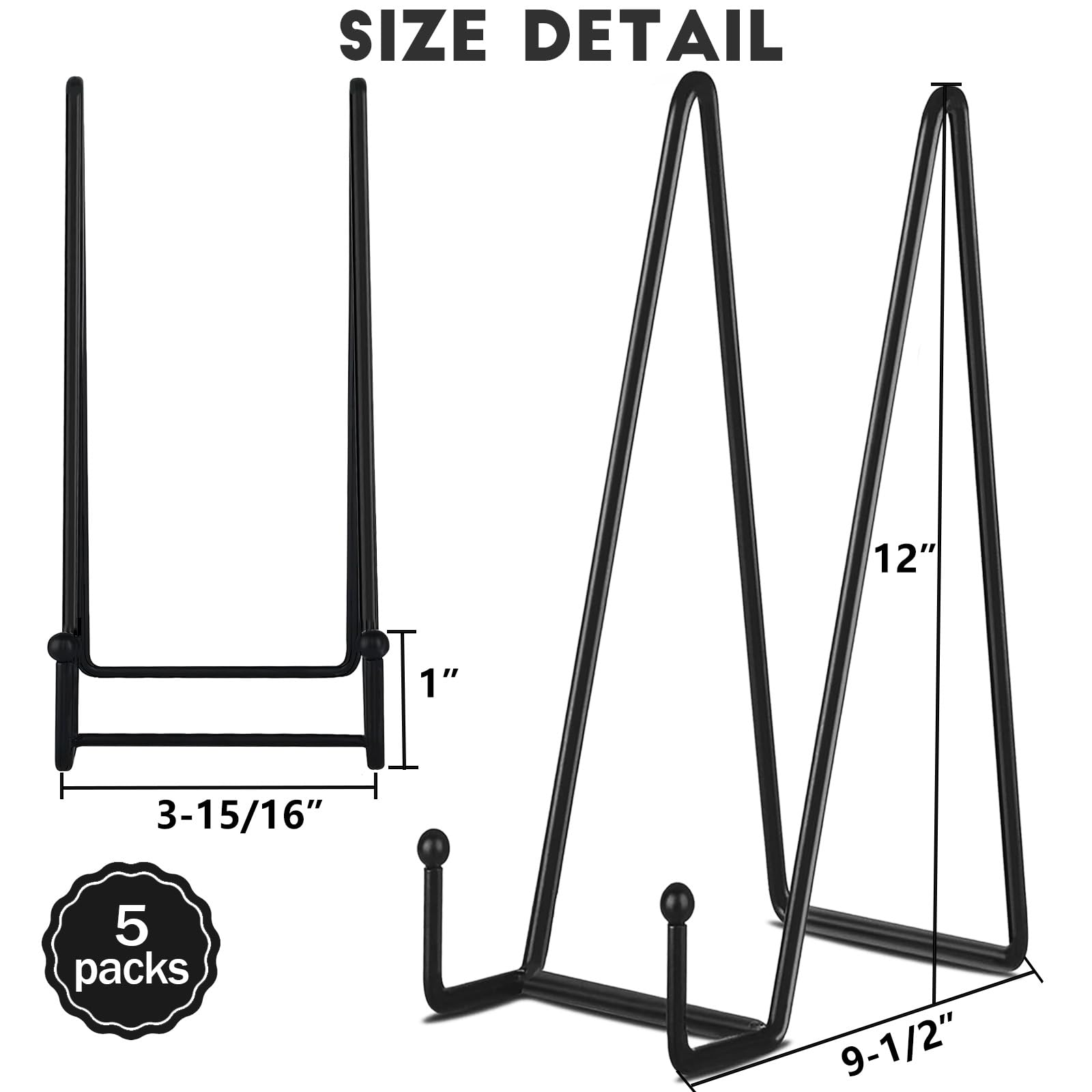IBosins thick-wire display easel provides sturdy support for artwork and books.