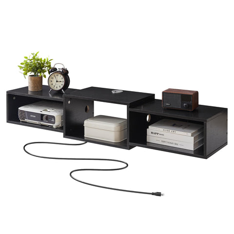 IBUYKE two-story shelves help declutter living rooms and offices.