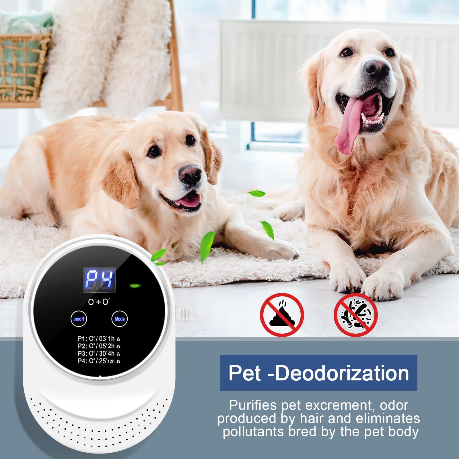 ICARE ozone odor eliminator compact design fits tight spots.