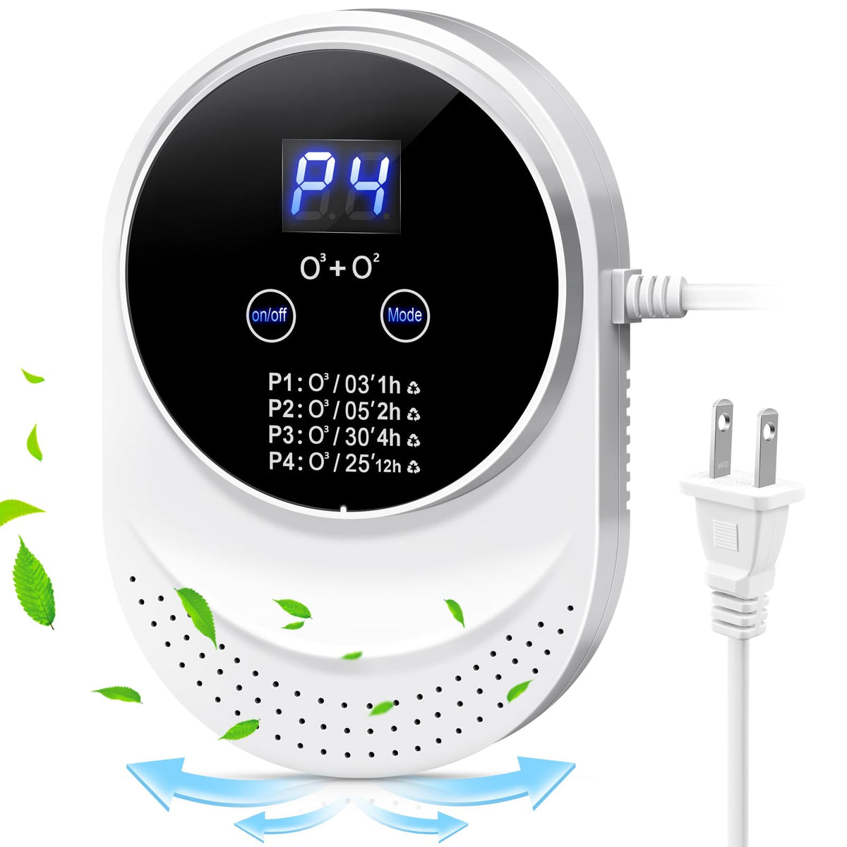 ICARE ozone odor eliminator front view reduces strong home odors.