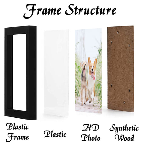 Icariery 16x24 frame set of 2, side view, lightweight protective plastic frame.