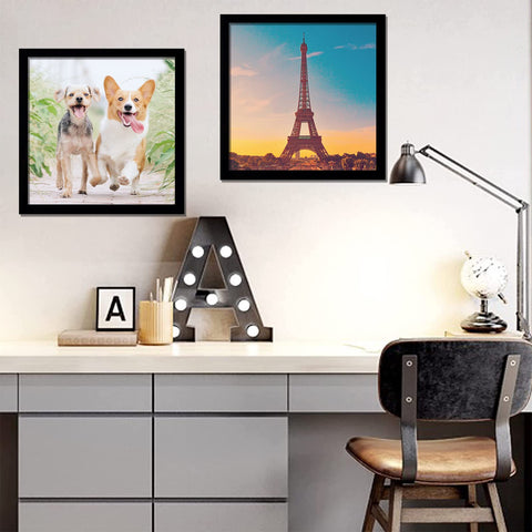 icariery scratch-resistant plastic frame delivers safe, lightweight protection for photos.
