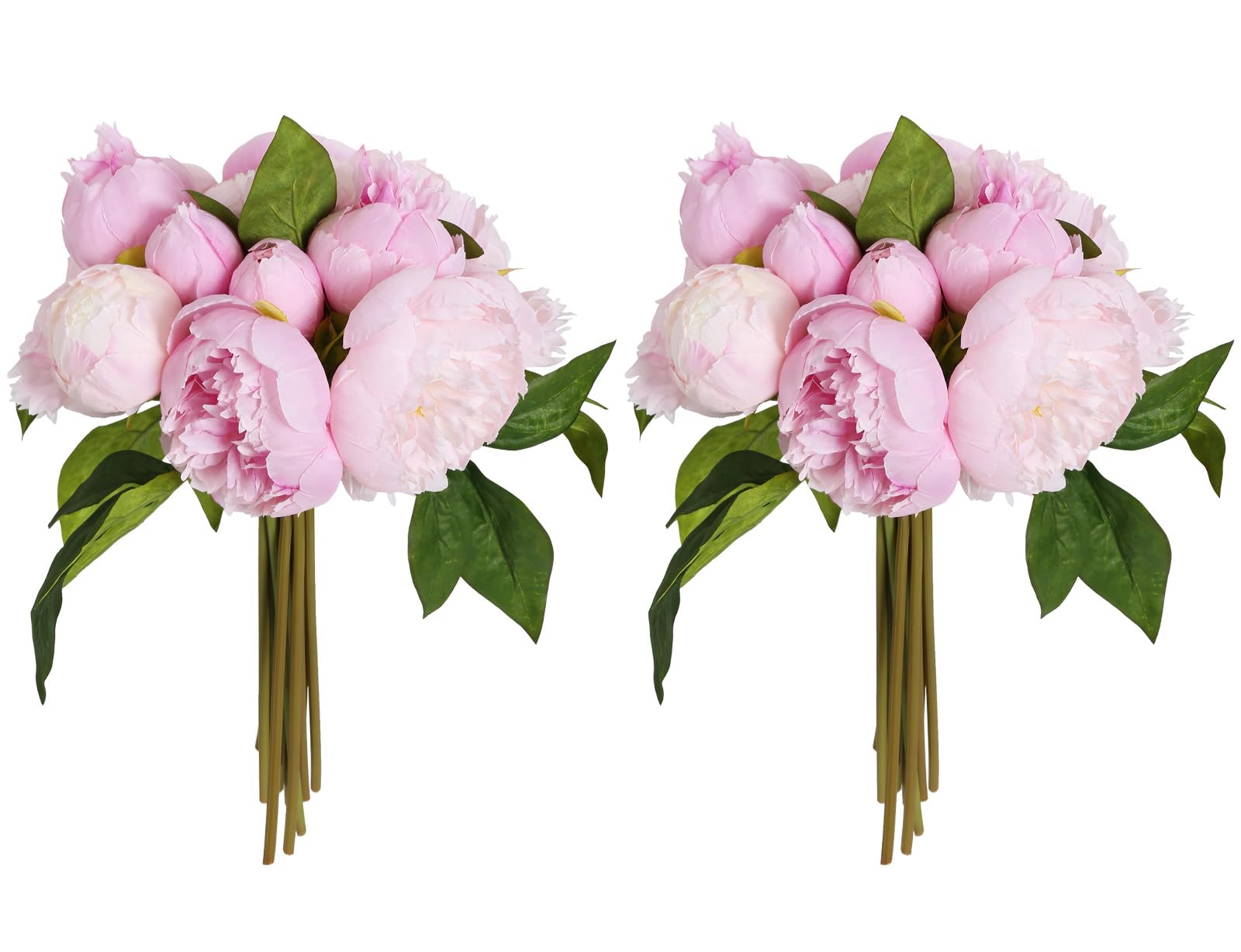 ICBOX pink peonies bouquets set for wedding decor and home arrangements.