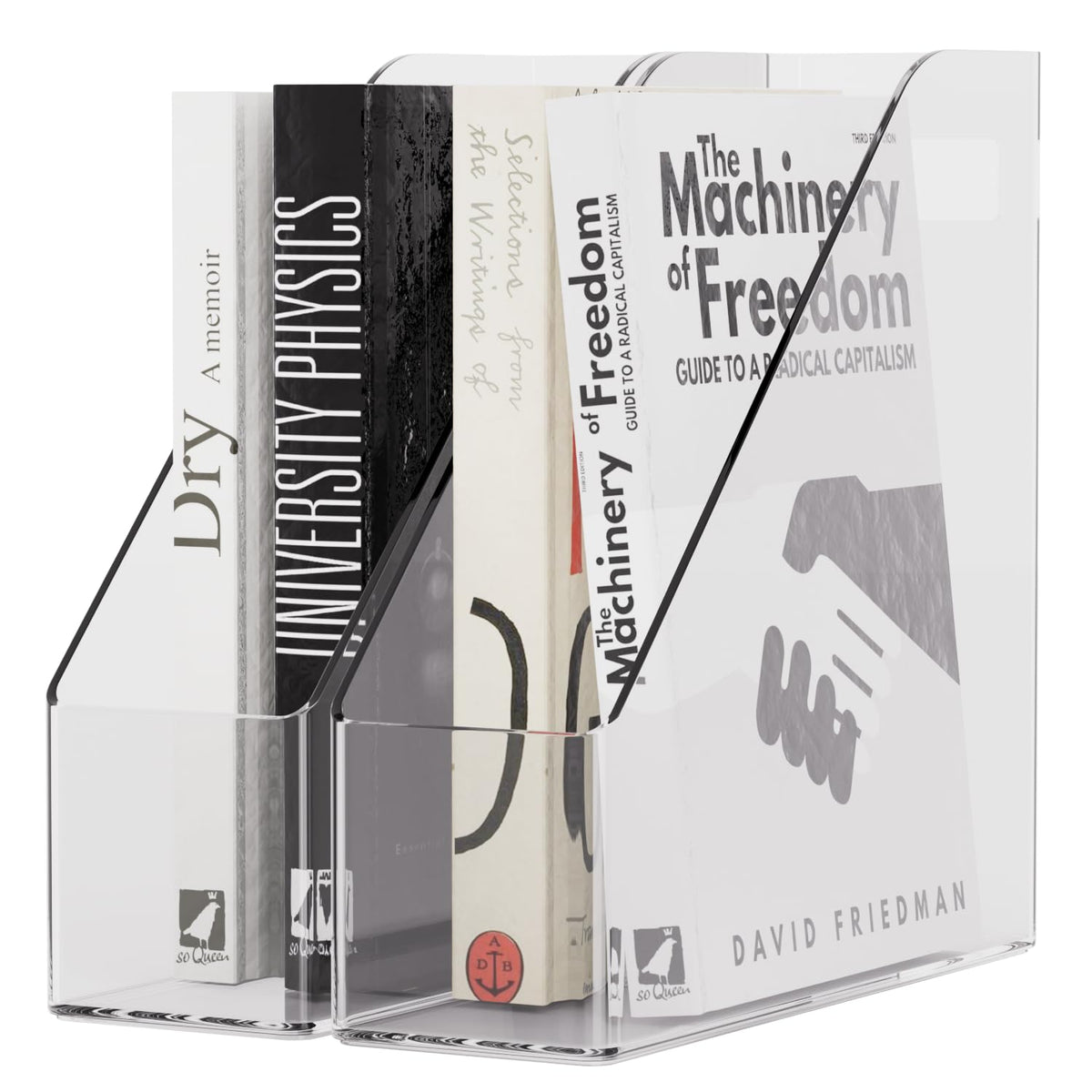 ICCGBHGO magazine holder in clear front view for easy access.