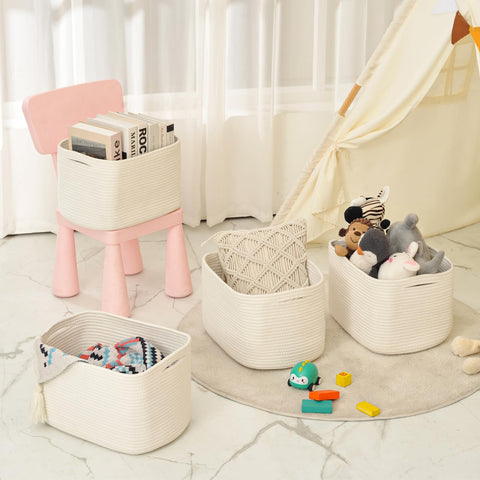 ICERZCZ off-white baskets blending with home decor