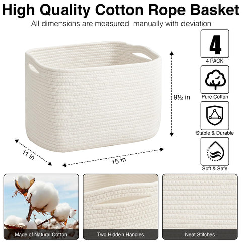 ICERZCZ storage baskets holding dog toys for easy cleanup