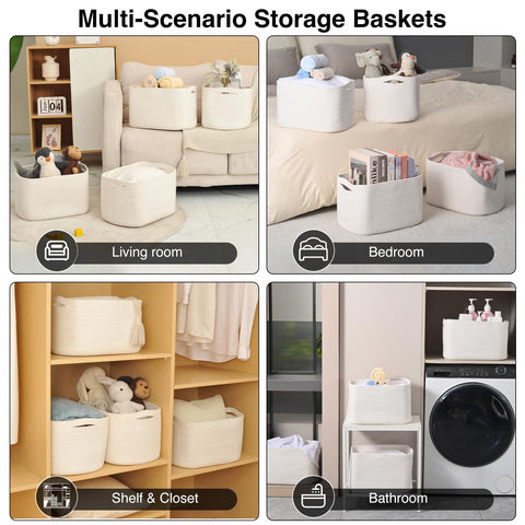 ICERZCZ nursery organizer baskets keeping essentials orderly