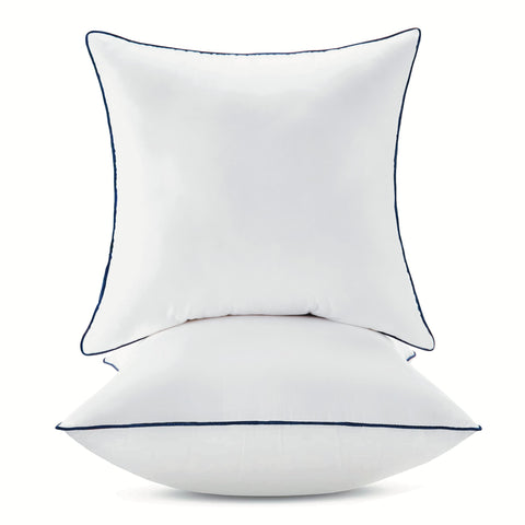 Ichrysania 18x18 inch pillow insert front view shows plush cotton cover for comfortable sofa styling.