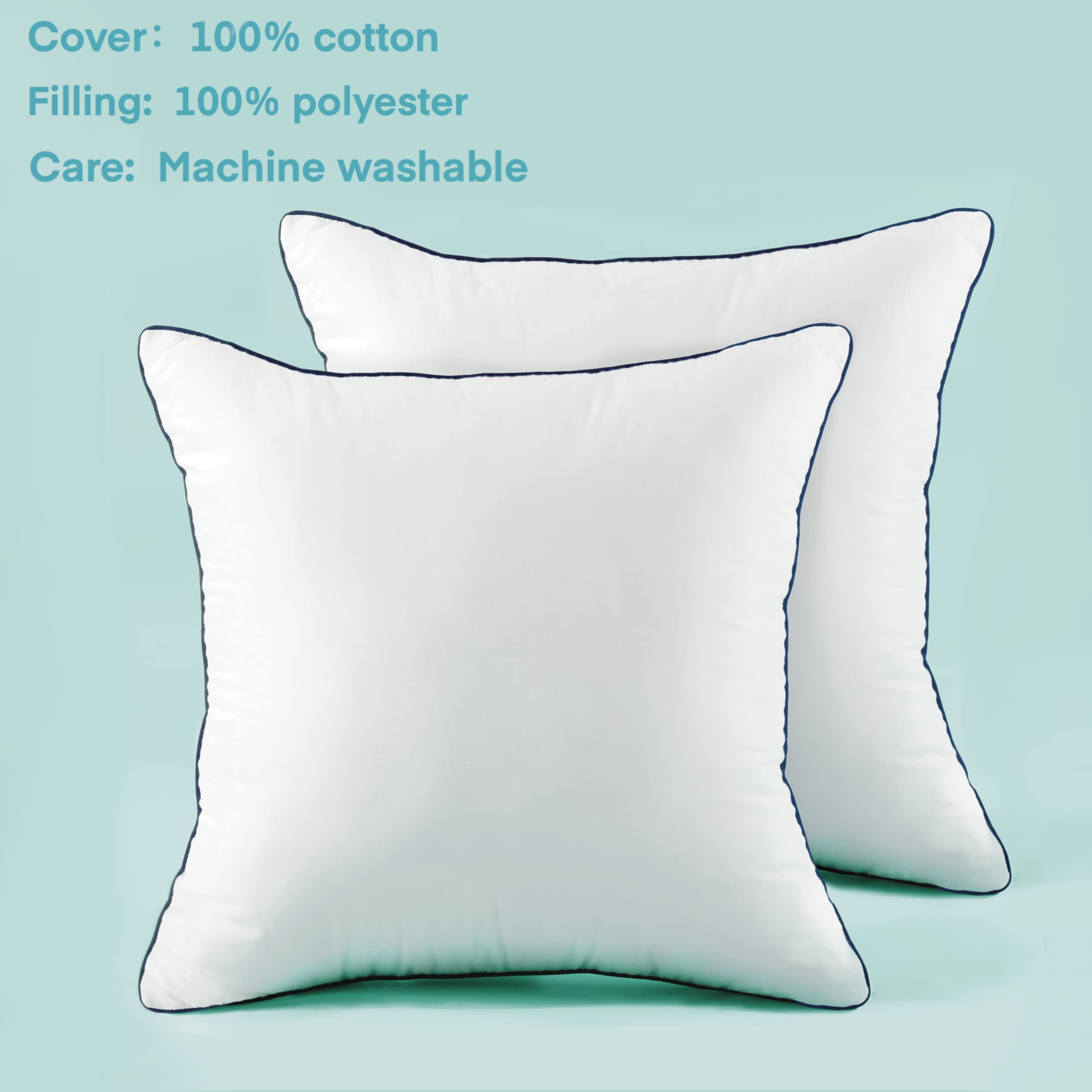 Ichrysania pillow insert cotton cover closeup highlights breathable fabric and soft texture.