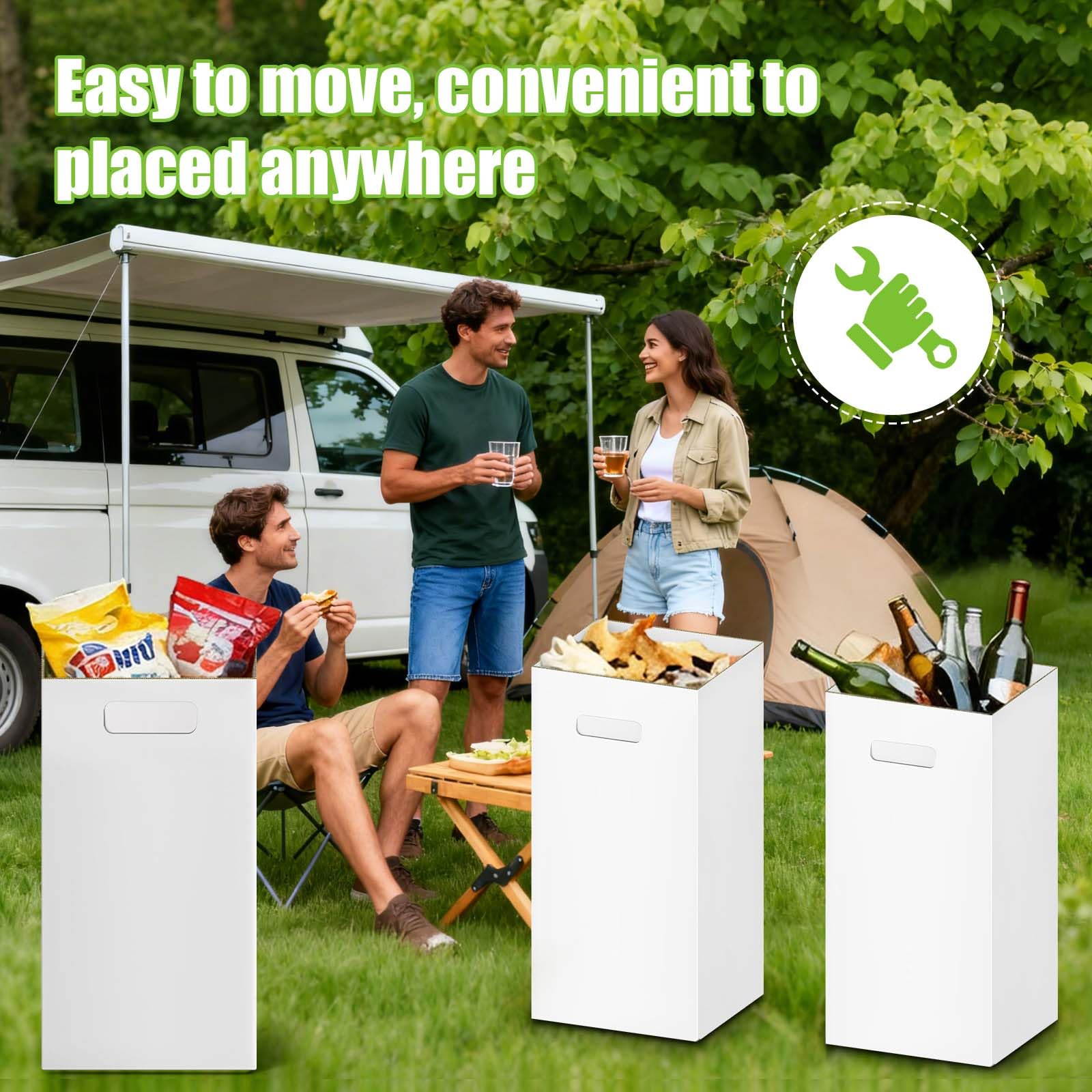 Ickimee disposable or light reuse option ideal for events.