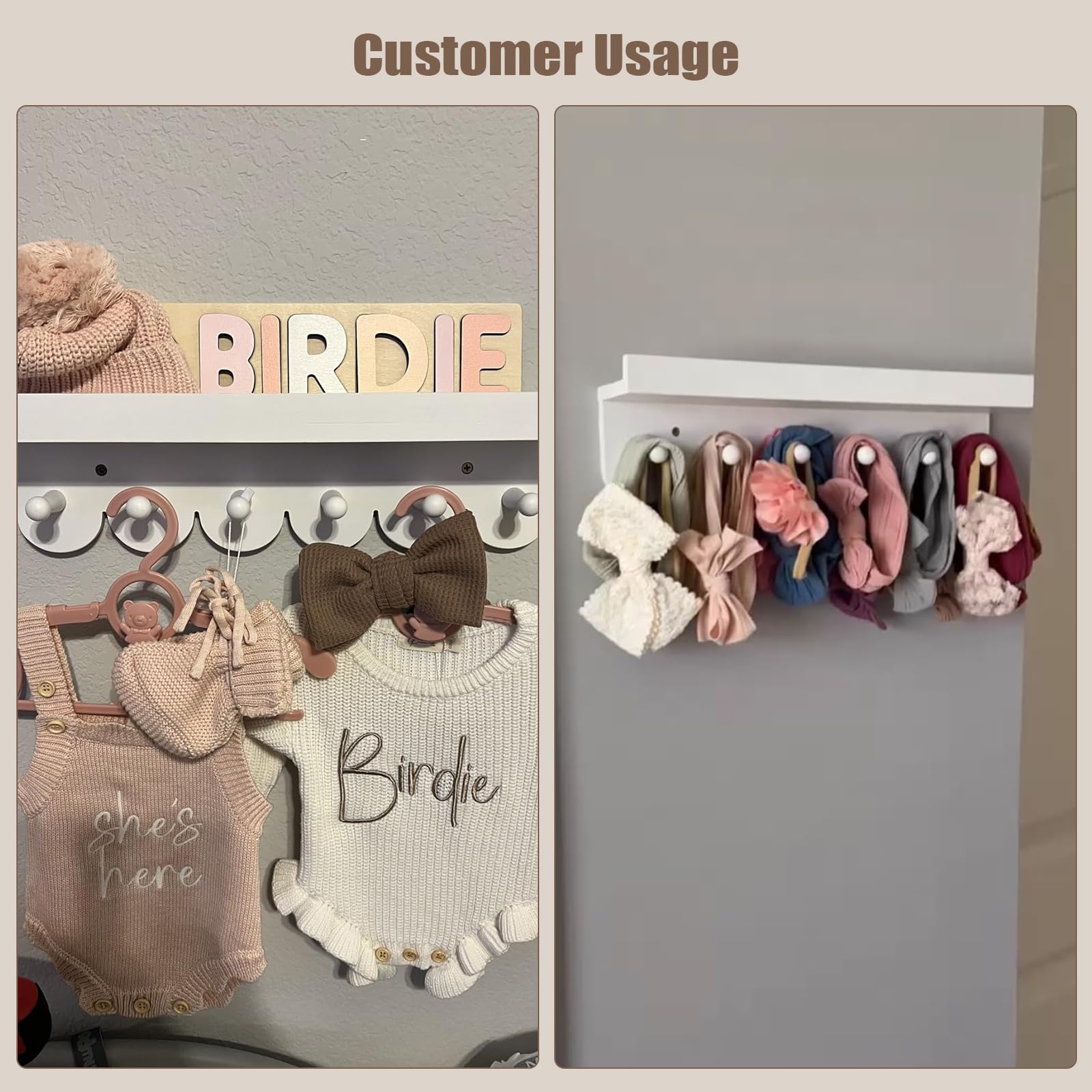 icnjdmopclean nursery storage hooks provide extra clothing storage on shelves