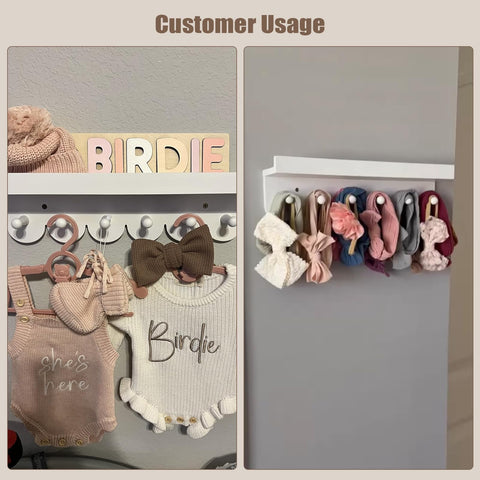 icnjdmopclean nursery storage hooks provide extra clothing storage on shelves