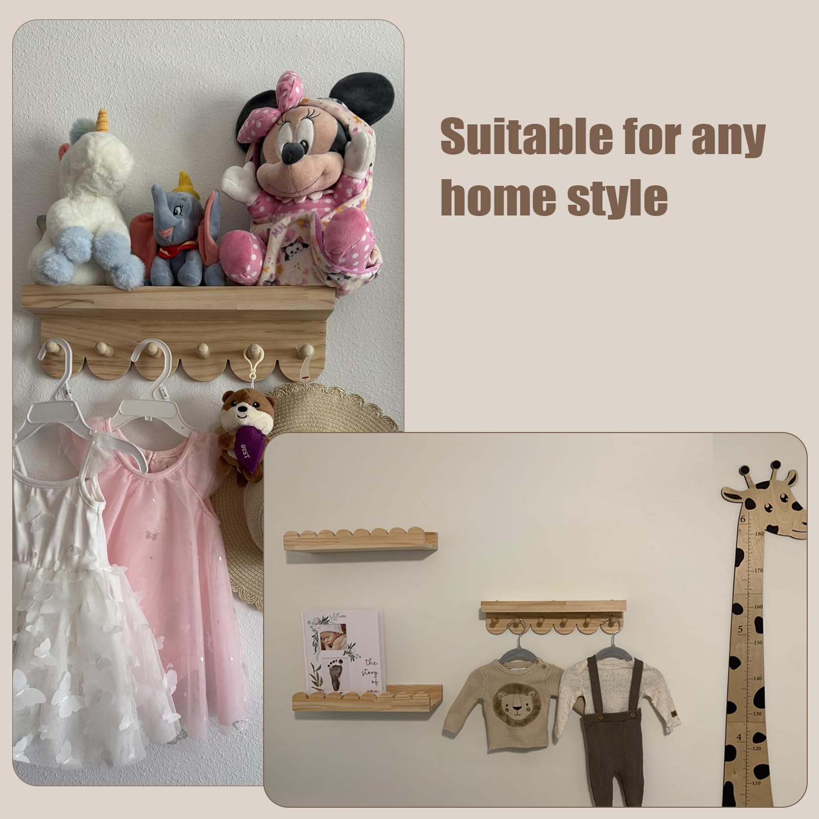 icnjdmopclean set of 3 nursery shelves optimizes wall storage