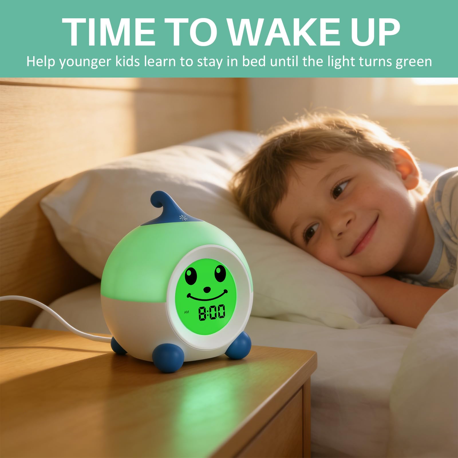 I·CODE Ok to Wake clock red bedtime indicator guides nighttime routine