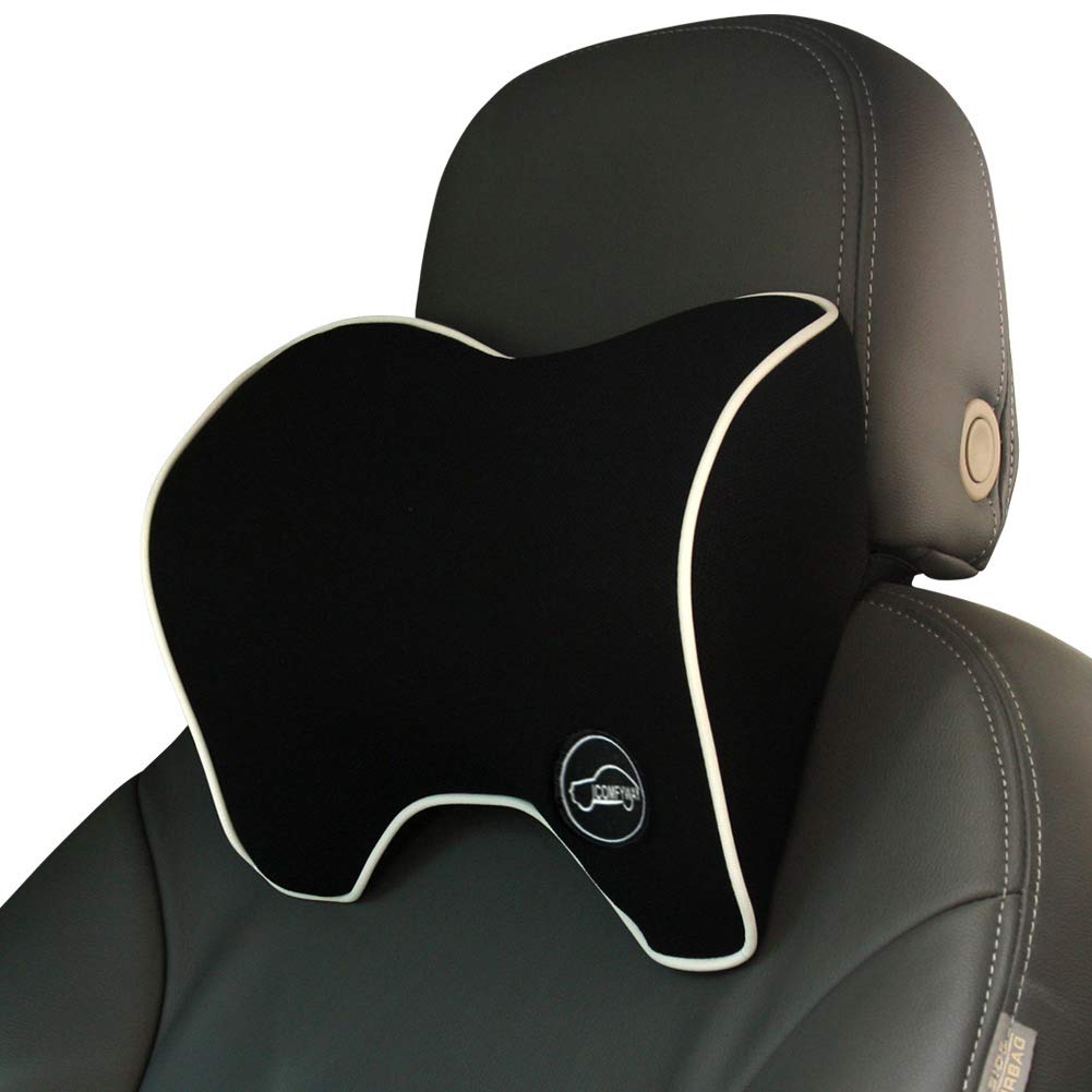 ICOMFYWAY car neck support pillow with memory foam for extended drives, delivering neck comfort.