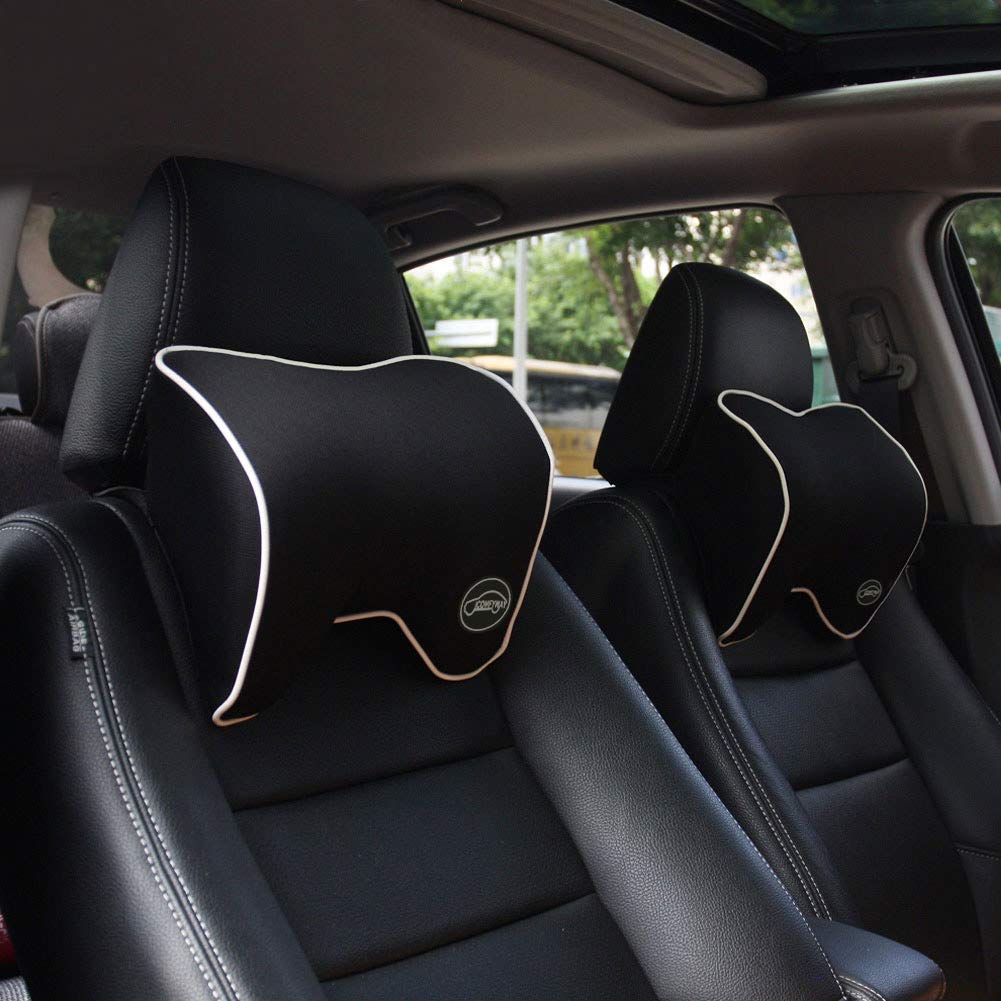 ICOMFYWAY ergonomic neck pillow contours to your seat for universal car compatibility.
