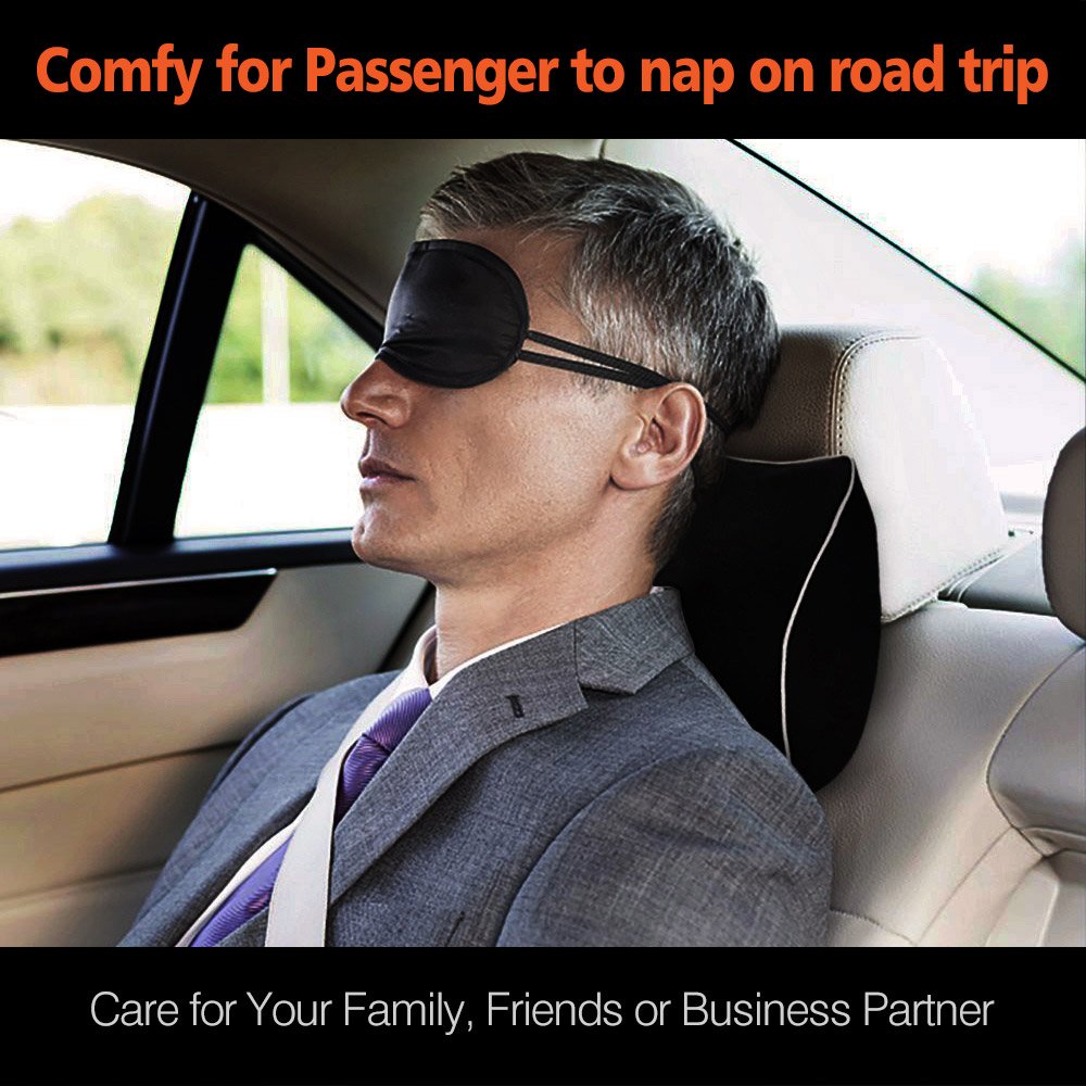 ICOMFYWAY soft memory foam pillow cover highlighting soothing feel during commutes.