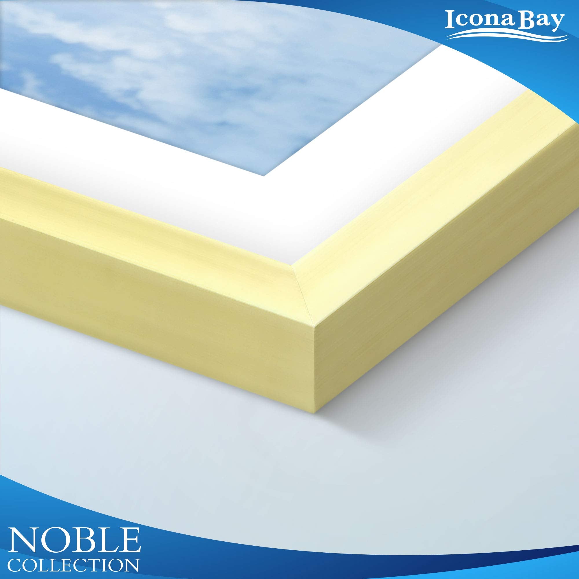 Icona Bay Noble Collection 8x10 frame gold D-ring hooks for wall mounting