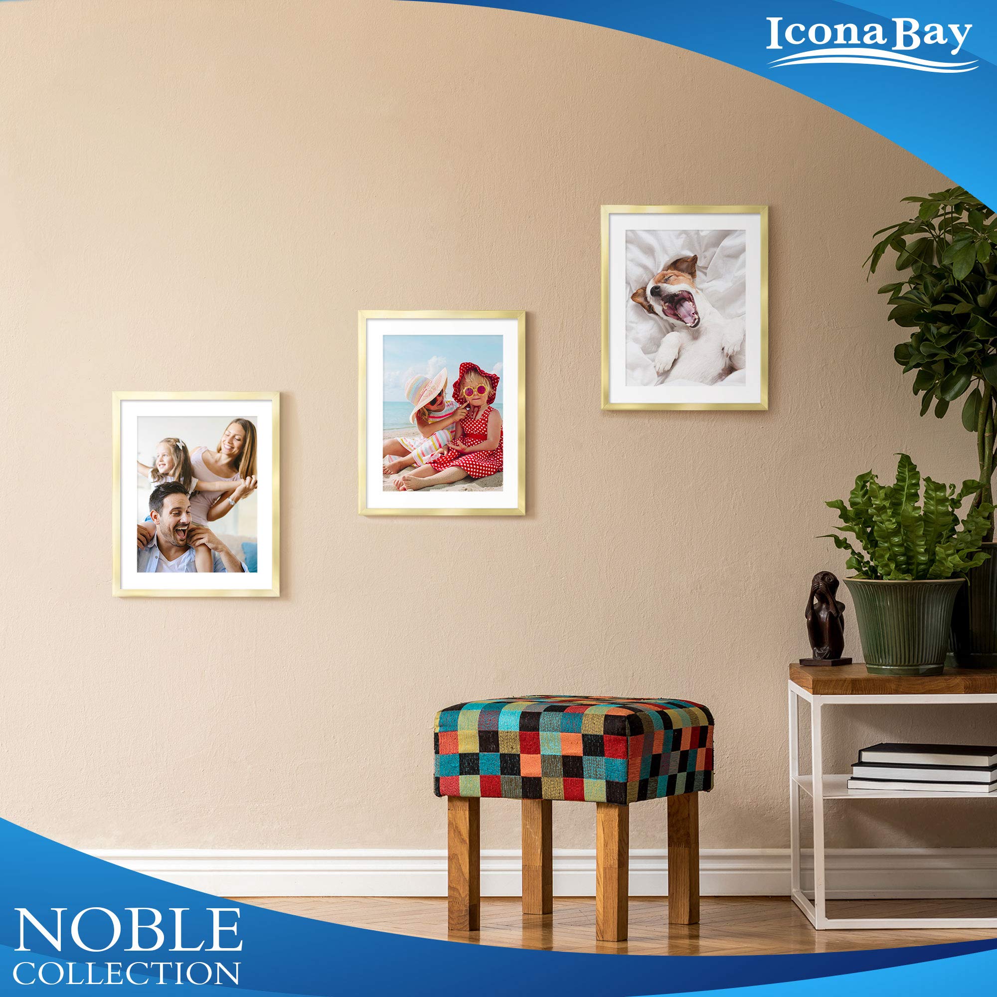 Icona Bay Noble Collection 8x10 frame gold glass clarity