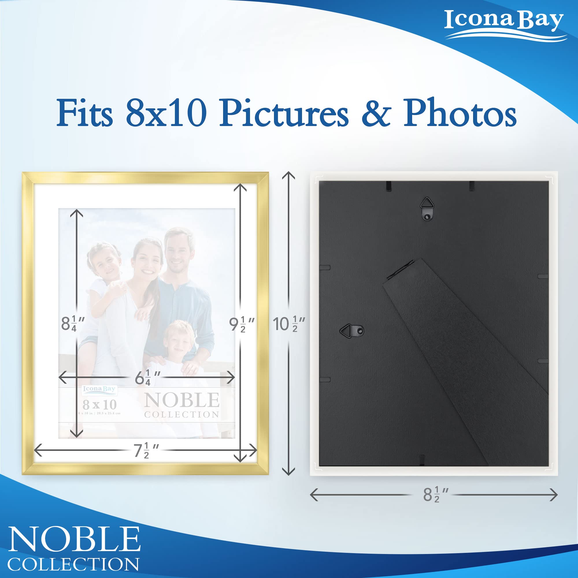 Icona Bay Noble Collection 8x10 frame gold side profile