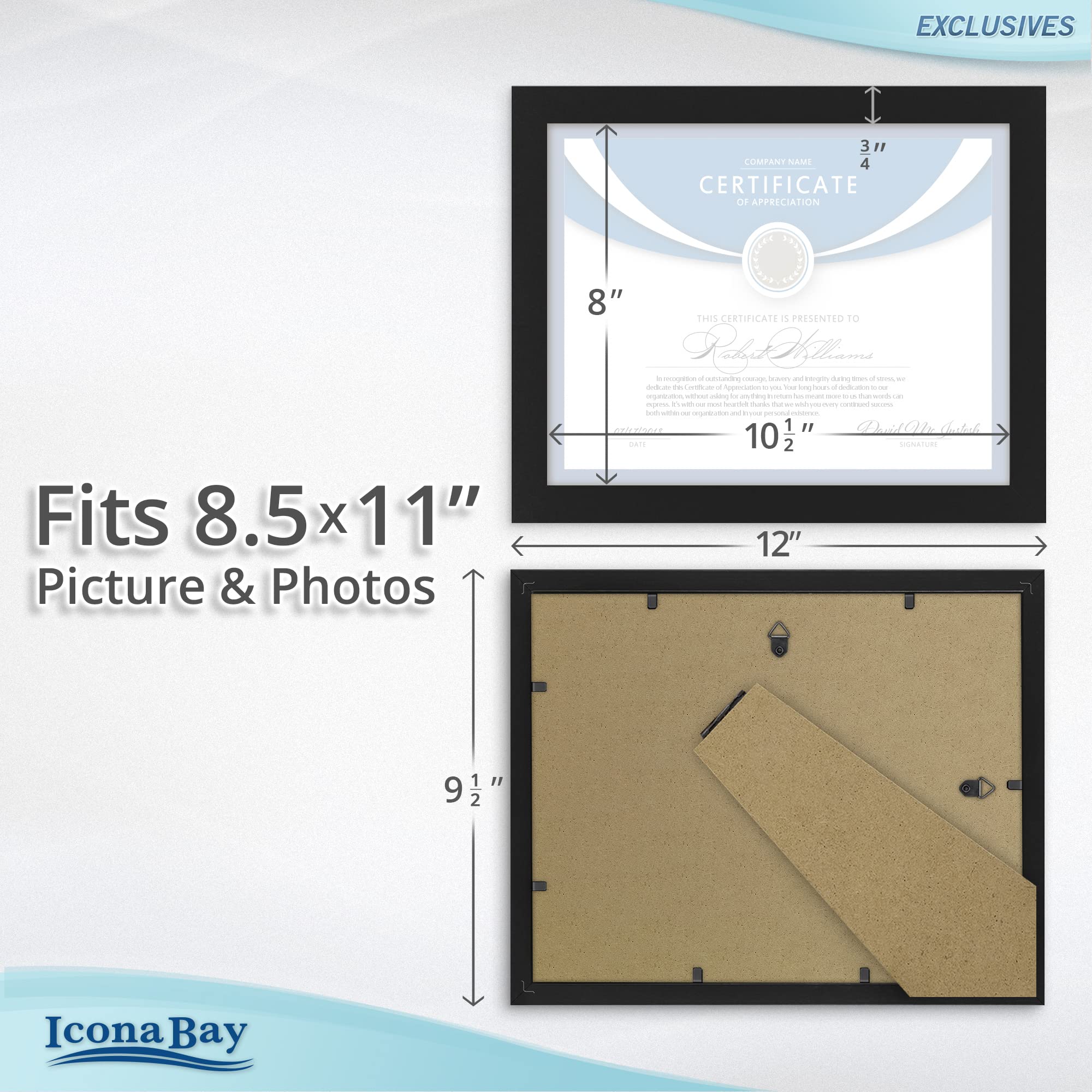 Icona Bay alder gray 8x10 frame with modern matte finish.