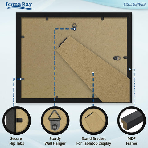 Icona Bay gray 4x6 frame ideal for compact desk displays.
