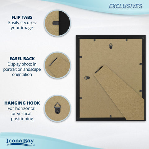 Icona Bay hickory brown 8x10 frame adds warm decor touch.