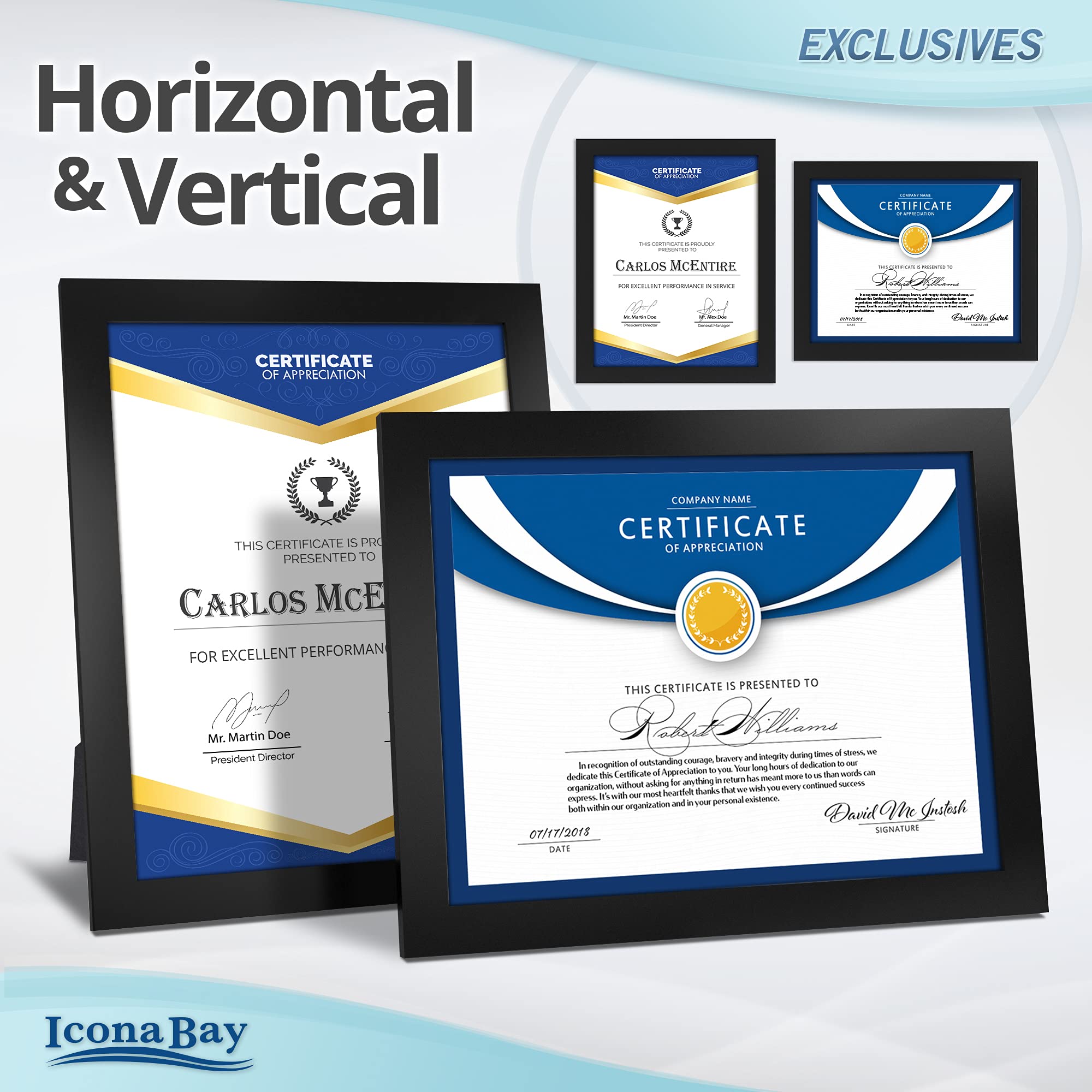 Icona Bay white 11x14 frame for bright, clean display.