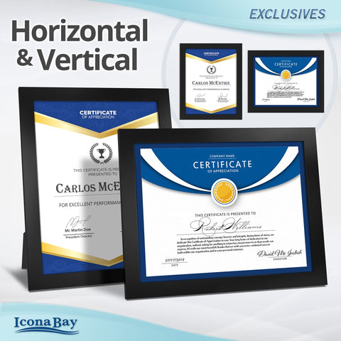 Icona Bay white 11x14 frame for bright, clean display.
