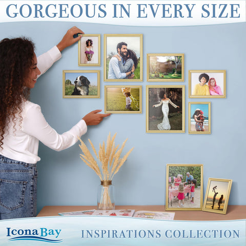 Icona Bay glare-resistant glass protects memories with clear viewing.