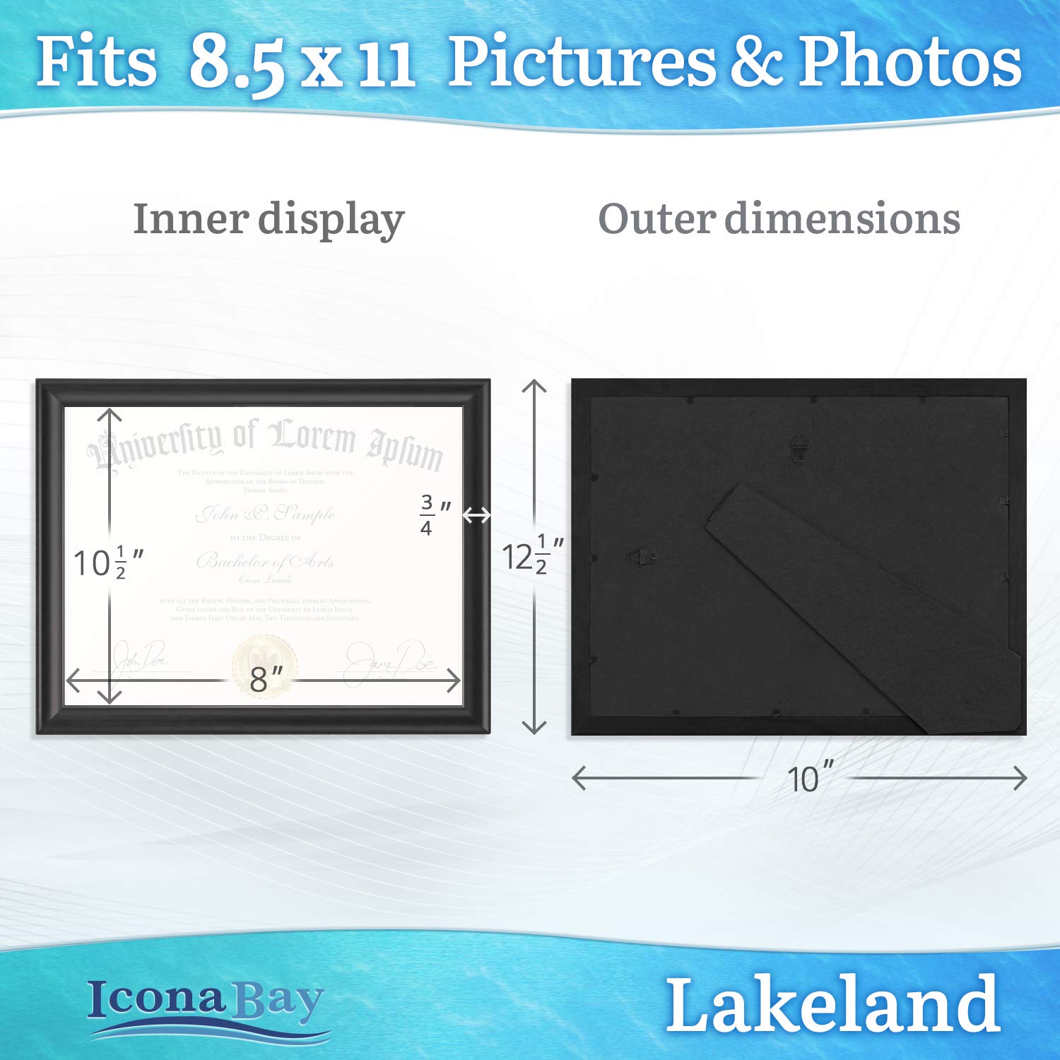 Icona Bay Lakeland collection black frame closeup molding