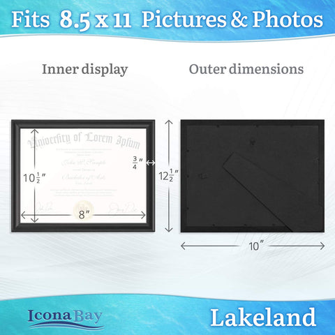 Icona Bay Lakeland collection black frame closeup molding