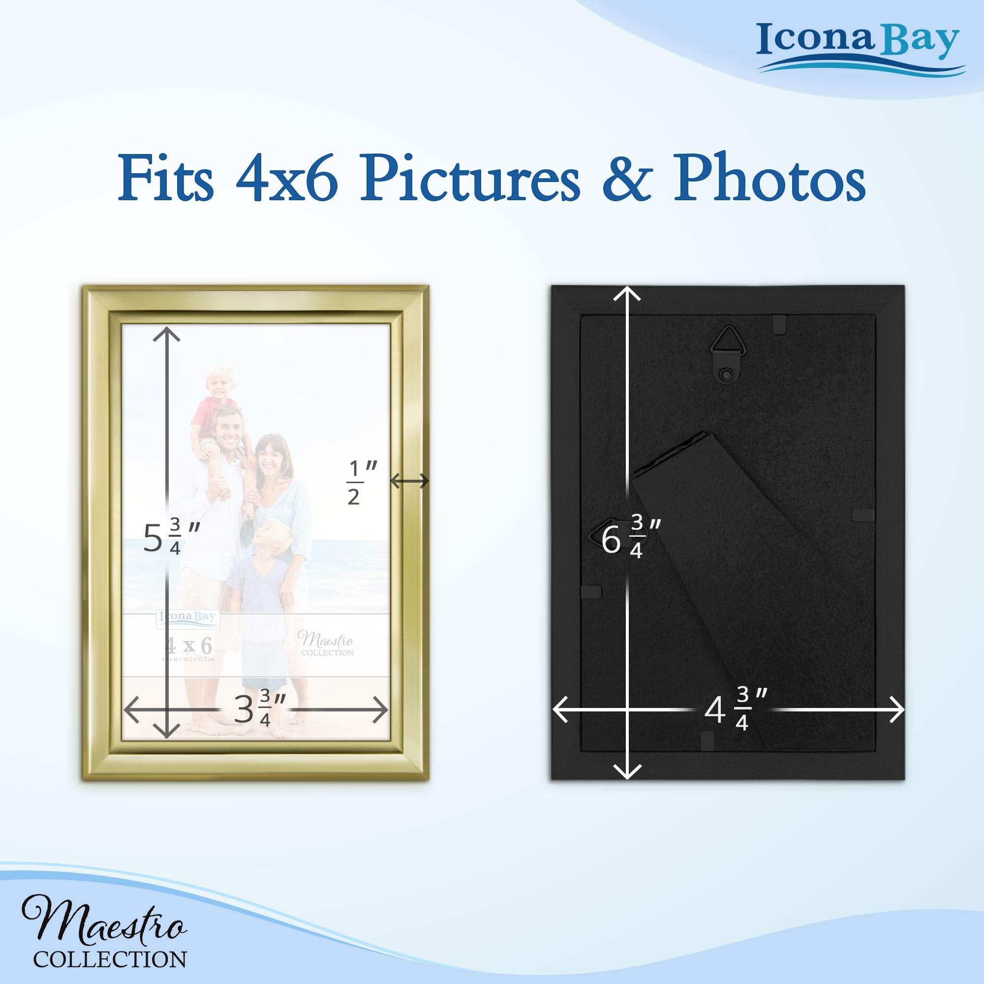Icona Bay Maestro gold wall display showing coordinated frame collection for home decor