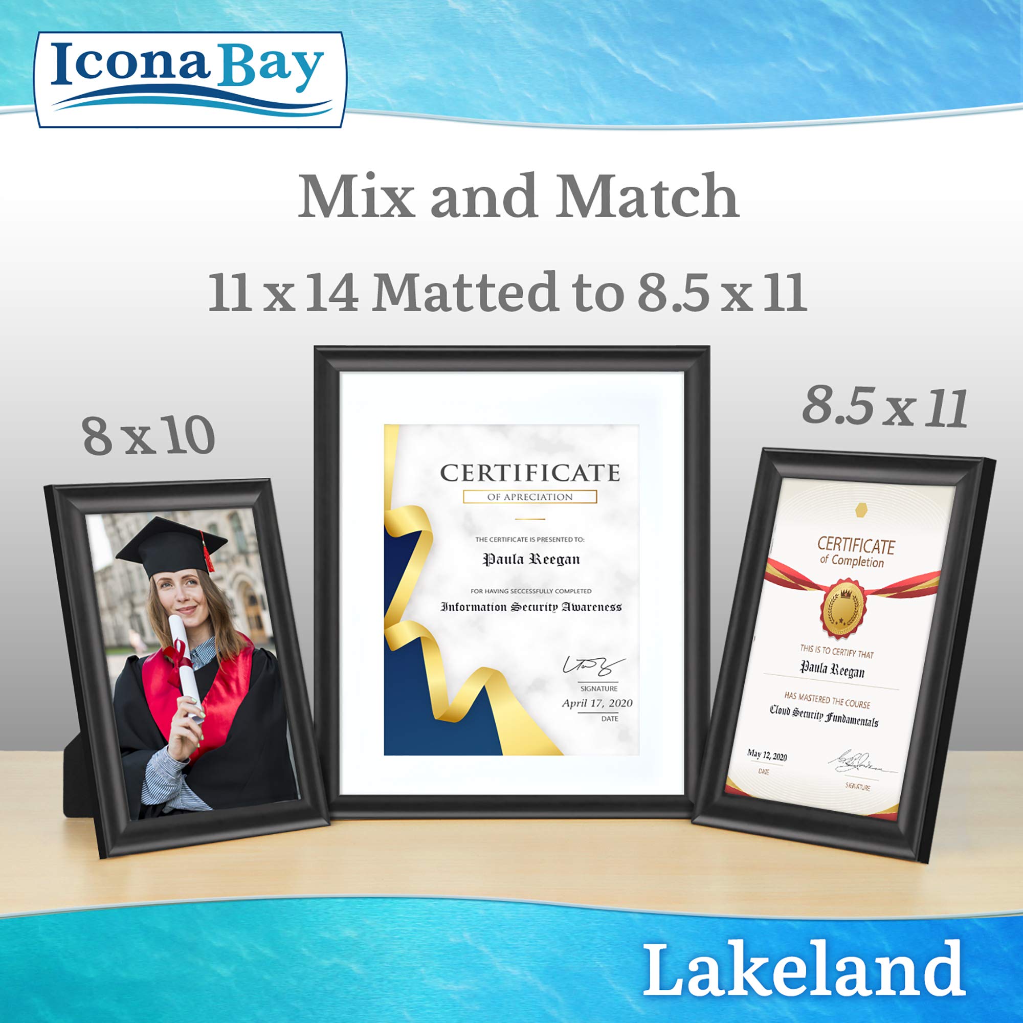 Icona Bay frame with PS sheet protection keeps documents clear