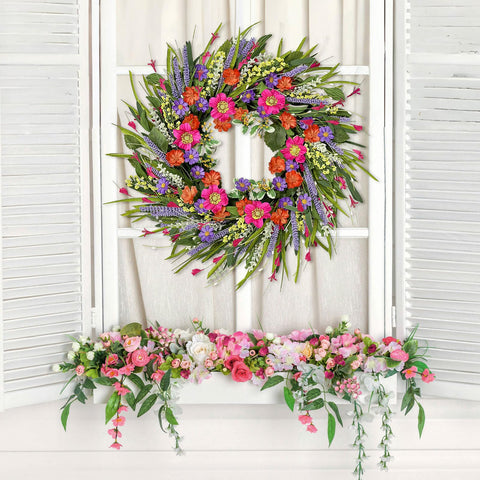 ICX 24inch wreath suitable for indoor or covered outdoor spaces.