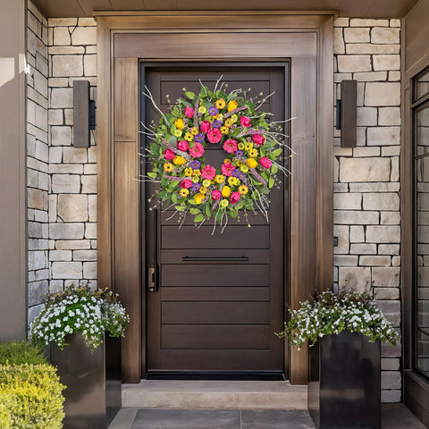 ICX versatile wreath works on doors, walls, windows, and events.