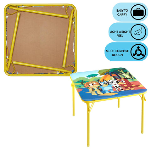 Idea Nuova Bluey table dimensions fit compact play areas for kids.