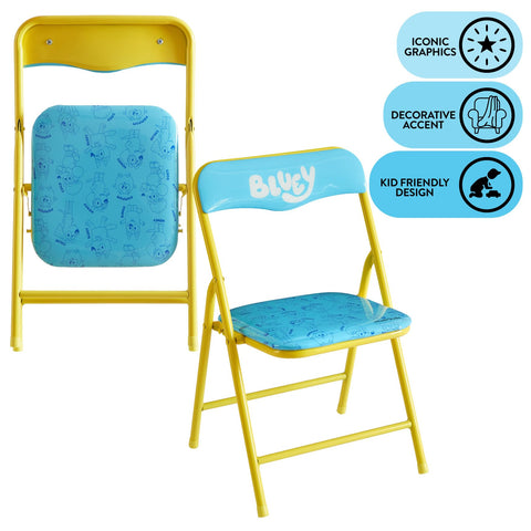 Idea Nuova Bluey folding legs with locking mechanism for stability.